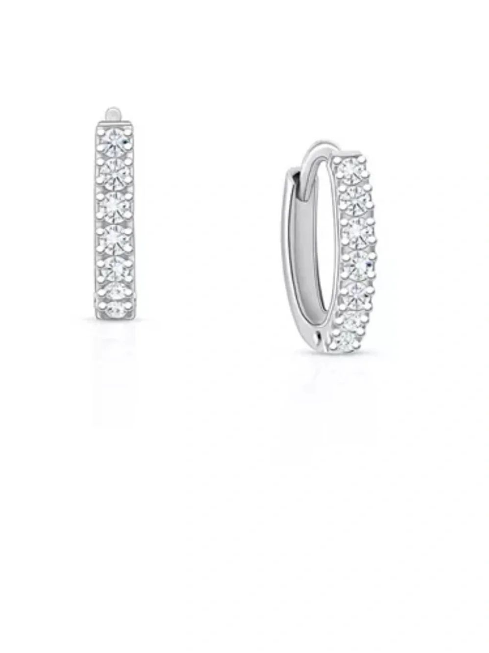 Tiny blessings sterling silver hoop earrings